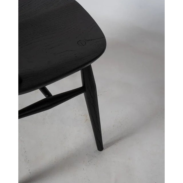 Mid-Century Modern Quaker Dining Chair by Ercol Enameled in Black, 1960s For Sale - Image 3 of 4