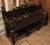 1950s Three Seater Carved Wooden Bench Black and Gold With Italian Dolphins and Shell Design For Sale - Image 10 of 11