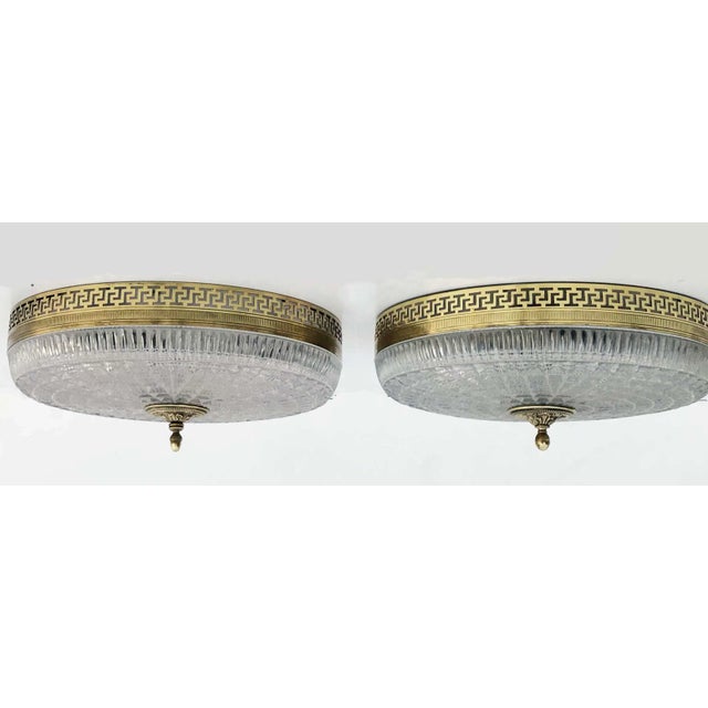 Pair of Pierre Guariche Style by Arlus Flush Mount Rare pair of flush mount Guariche Style made by Arlus 2 lights per...