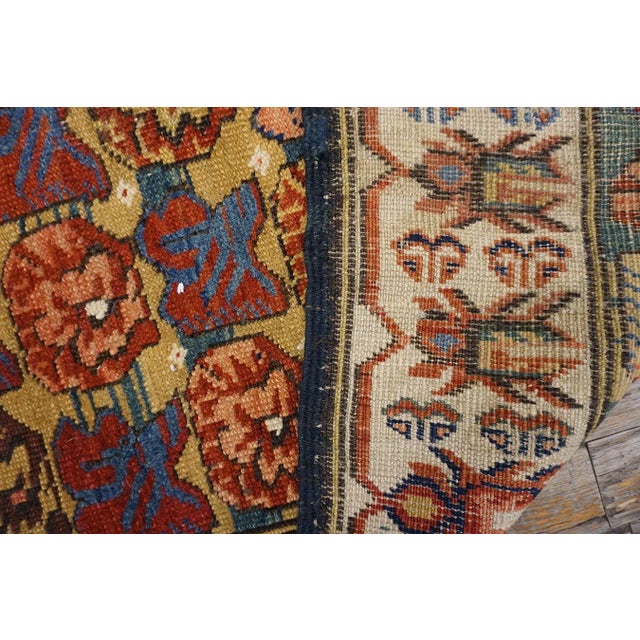 Goldenrod 19th Century Caucasian Kuba Zeichur Carpet For Sale - Image 8 of 9