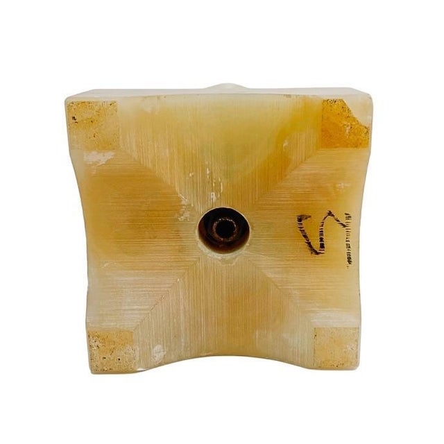 1960s French Art Deco Style Solid Onyx Garniture Urns - A Pair For Sale - Image 12 of 12