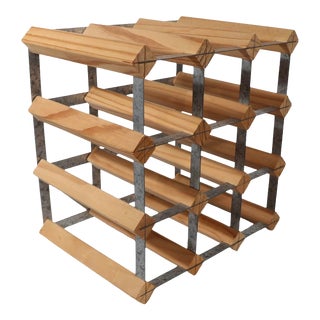 12 Bottle Industrial Wine Rack 2 Available For Sale