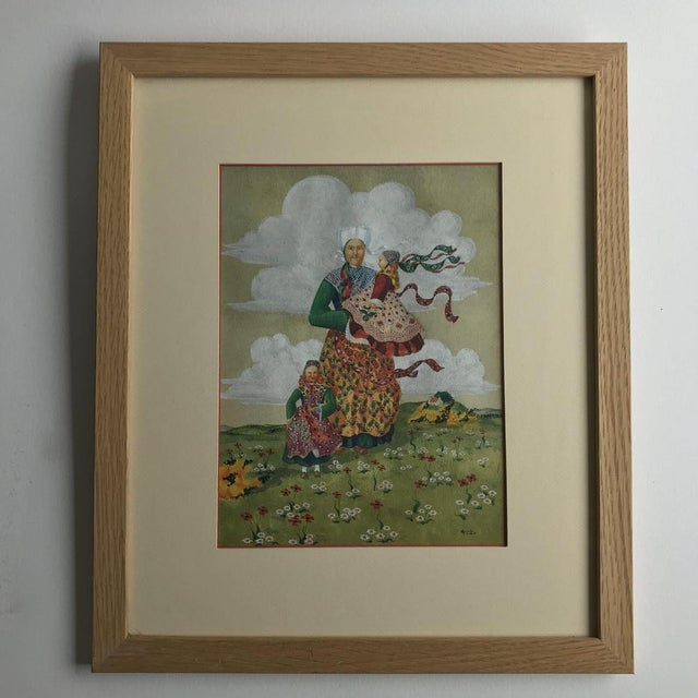 Patrick Guerin, Plougastel-Daoulas, Acrylic Painting, in Flawless conditions. Designed 1950 to 1959 This piece has an...