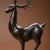 Black Pair of Vintage Chinese Gilt Bronze Deer Figures – Standing Auspicious Deer Sculptures For Sale - Image 8 of 9