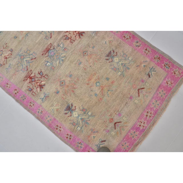Textile 1950s Wool Oushak Anatolian Carpet For Sale - Image 7 of 10