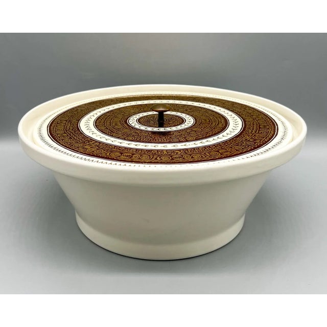 Mid Century Modern Ernest Sohn Cream and Gold Serving/ Baking Dish or