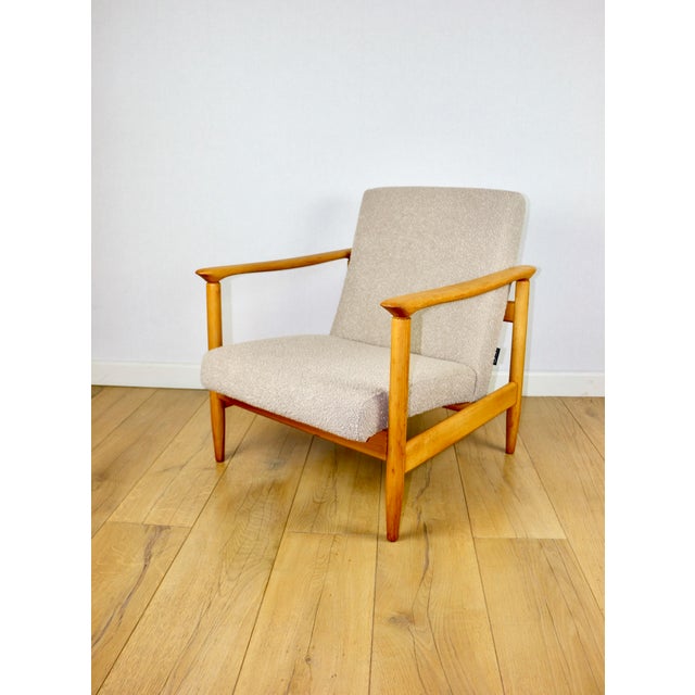 Beige Boucle GFM-142 Armchair from Edmund Homa, 1970s For Sale - Image 10 of 12