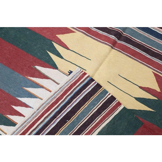 Antique Kilim Rug 3'10'' x 4'7'' For Sale - Image 10 of 10