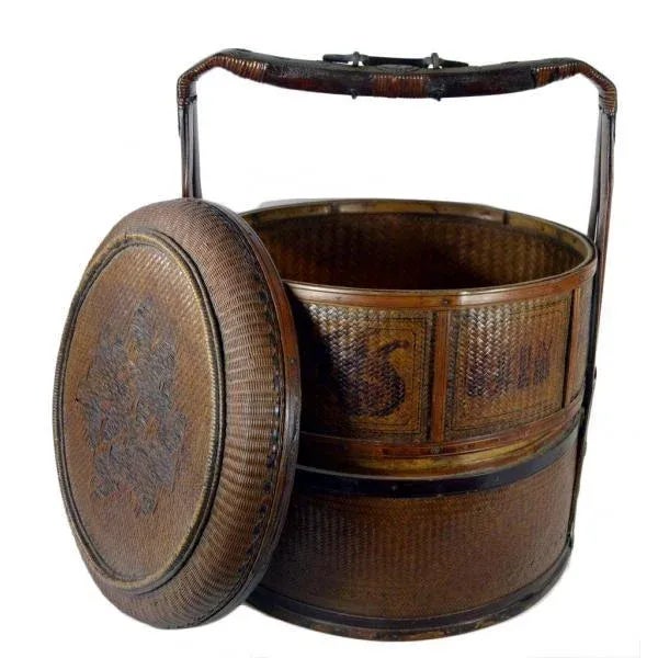 Chinese Chinese Woven Wedding Basket For Sale - Image 3 of 10