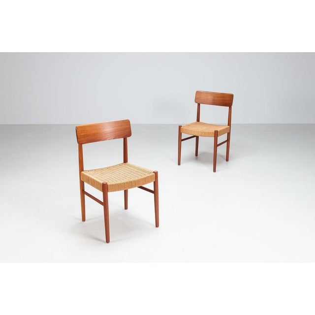 Danish Dining Chairs in Teak and Paper Cord, Denmark, 1960, Set of 4 For Sale - Image 10 of 16