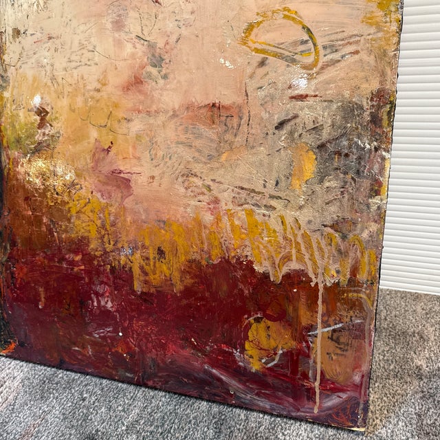 Beige Jylian Gustlin "What Is Truth" Mixed Media Painting, 2002 For Sale - Image 8 of 12