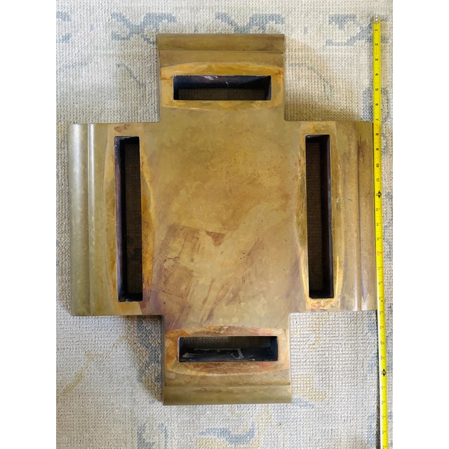 Spectrum Ltd. "Washington" Lucite, Cast Brass & Beveled Glass Cocktail Table, Attributed to Jeffrey Bigelow, Circa 1985–1987 For Sale - Image 11 of 16