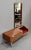 Teak dressing table, topped by a large Rectangular Mirror, eccentric and removable. On the left side, this retro-style...
