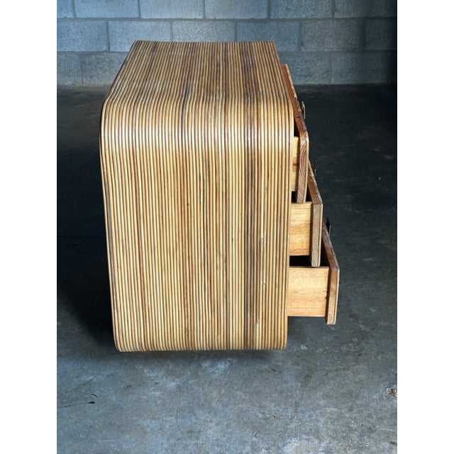 Brown 1980s Pencil Reed Bamboo Chest After Betty Cobonpue and Gabriella Crespi For Sale - Image 8 of 10