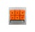 Contemporary Two-Drawer Diamond Chest of Drawers in Orange-Stained Pear Wood from Aymeric Lefort For Sale - Image 3 of 9