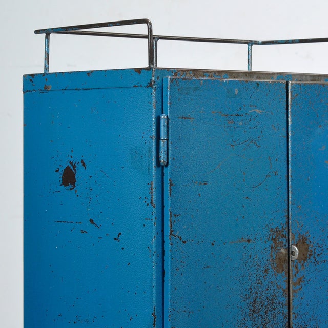 Blue Industrial Four-Drawer Cabinet, 1970s For Sale - Image 8 of 13