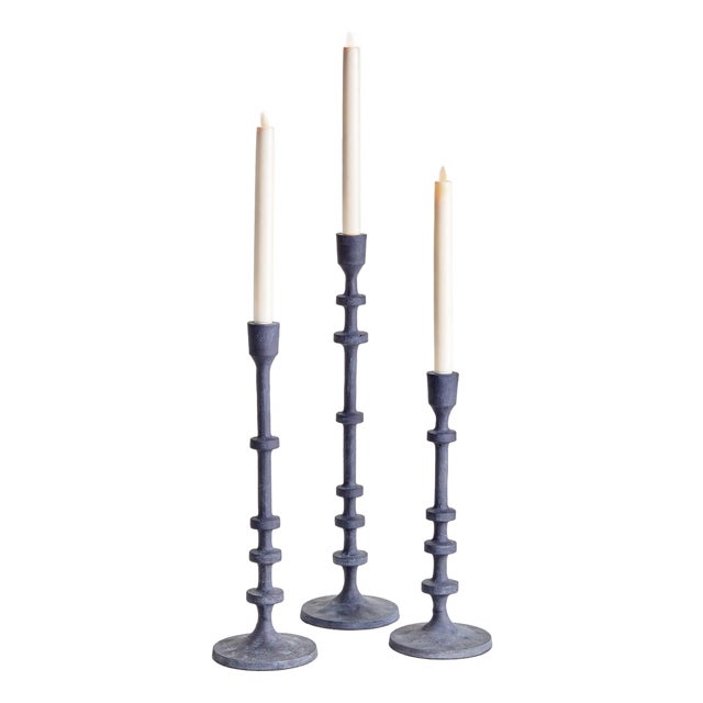 Abacus Taper Holders, Set of 3 For Sale