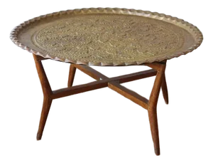 1950s Mid-Century Large Moroccan Tray Coffee Table