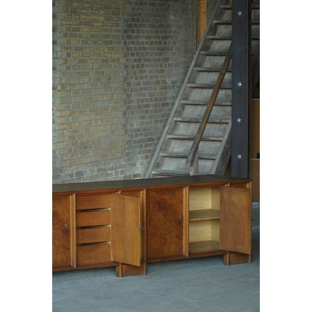 Large Danish Modern Sculptural Oak Sideboard with Paneled Doors, 1950s For Sale - Image 10 of 18