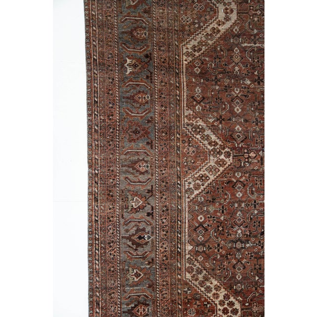 Textile 1910s District Loom Vintage Shiraz Area Rug For Sale - Image 7 of 11