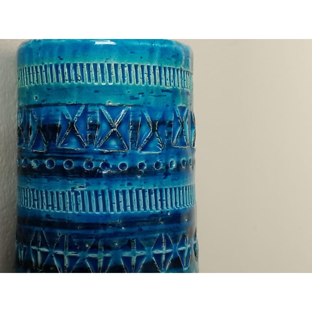 Mid-Century Rimini Blue Vase from Bitossi-Flavia Montelupo For Sale - Image 5 of 6