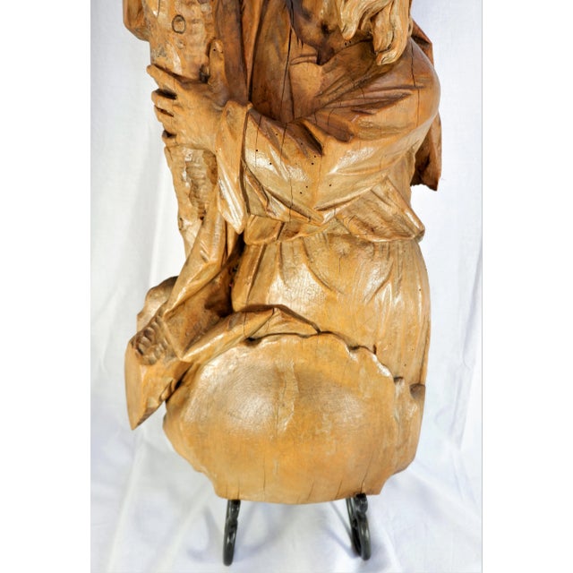 18th Century Antique German Carved Santo Figure For Sale - Image 4 of 8