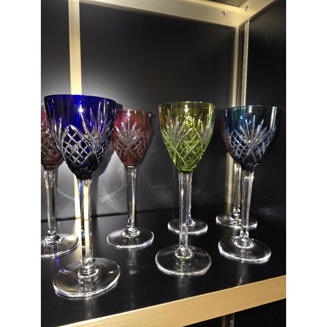 Saint-Louis Chantilly Pattern Glasses from Saint Louis, 1970s, Set of 12 For Sale - Image 3 of 15