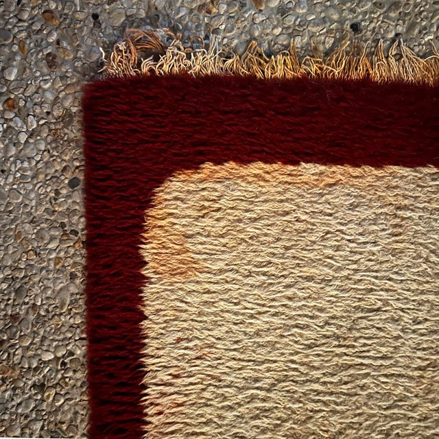 1970s Geometric Orange Rug, 1970s For Sale - Image 5 of 10