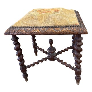 French Needlepoint Bench For Sale