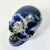 Boho Chic 1970s Vintage Abstract Expressionism Boho Chic Hand Carved Navy Sodalite Stone Skull Sculpture, Halloween For Sale - Image 3 of 15