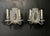 1900's pair of silver plated Baroque style Caldwell sconces with two lights