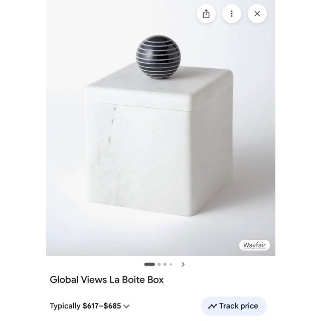 White La Boite Solid Marble Box by Citizen Artist for Global Views For Sale - Image 8 of 9
