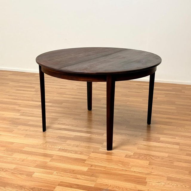 Danish Round Extendable Dining Table in Santos Rosewood For Sale - Image 12 of 12