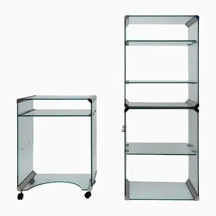 Glass Desk by Pierangelo Gallotti for Gallotti & Radice, Italy, 1980s For Sale - Image 12 of 12