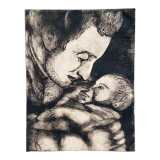 1995 Father and Child Etching For Sale