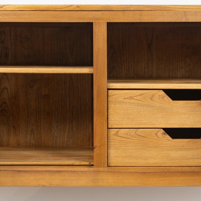 2-Door Buffet in Elm attributed to Maison Regain, 1970 For Sale - Image 6 of 16