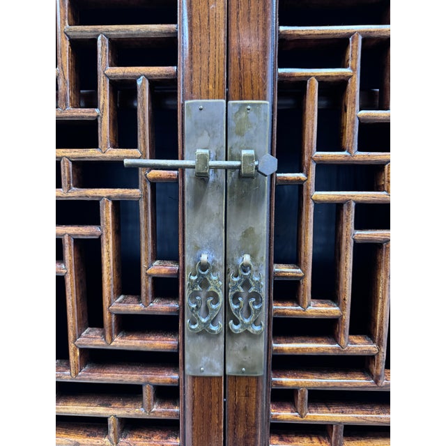 Chinese Qing Style Open Fretwork Kitchen Cabinet | Chairish
