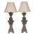 Pair of Chinese Style Pewter Table Lamps For Sale