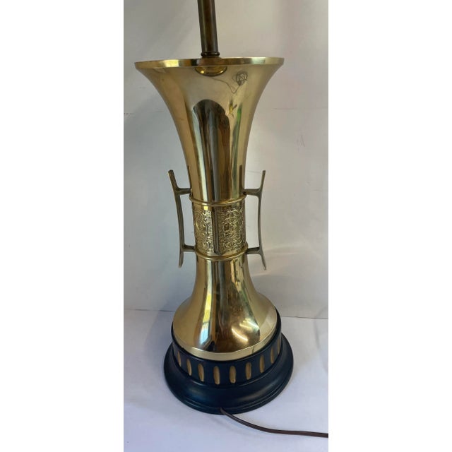 Vintage Brass Asian Design Table Lamp For Sale In Dallas - Image 6 of 12