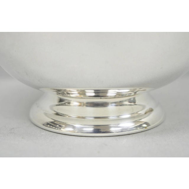 Mid 20th Century Vintage Mid Cerntury Modern Paul Revere Reed & Barton Style Small 5" Round Silver Plated Candy Dish For Sale - Image 5 of 11