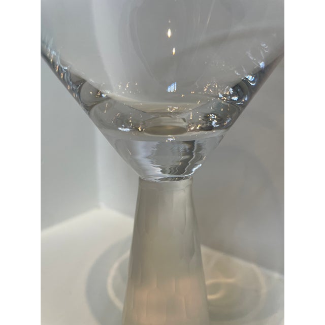 Silver Modern Martini Glasses, 10 Ounces - Set of Two For Sale - Image 8 of 14