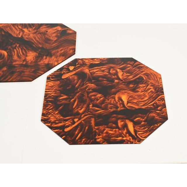 Gold Italian Charger Plates in Acrylic Tortoiseshell Effect from Dior, 1970s, Set of 6 For Sale - Image 8 of 17