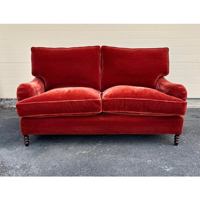 2000 - 2009 George Smith Standard Arm Mohair Sofa For Sale - Image 5 of 12