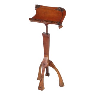 Gabriel McKeagney Celtic Hand Carved Wood Music Stand For Sale