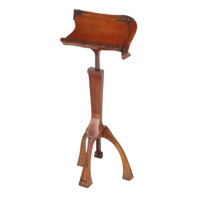 Gabriel McKeagney Celtic Hand Carved Wood Music Stand For Sale
