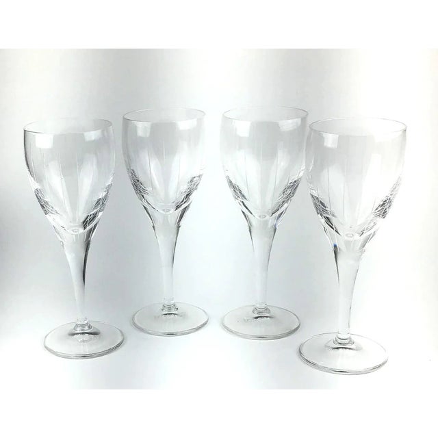 1980s Italian Crystal Wine Glasses - Set of 4 For Sale - Image 12 of 12
