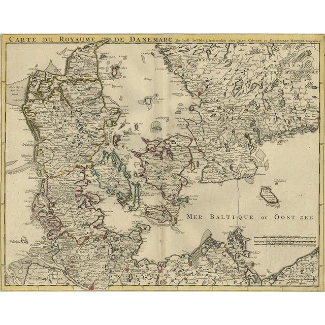 Denmark and Baltic Region – Antique Map by Guillaume de l’Isle, c.1730 This antique map titled Carte du Royaume de...