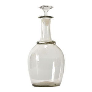 French 19th Century Large Glass Calvados Decanter With Stopper