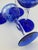1980s Cobalt Cut-to-Clear Bohemian Stemware | Set of 4 Tasting / Cordial Glasses For Sale - Image 4 of 6