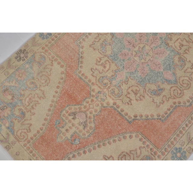 Turkish 1950s Faded Charcoal and Muted Rose For Sale - Image 3 of 10